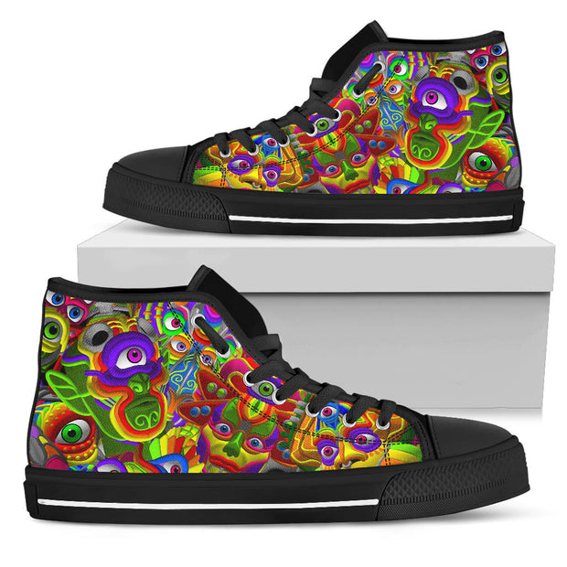DMT Art Psychedelic High Top Shoes