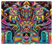 Celestial Stairway - Psychedelic Art Sticker - Ayjay Art 