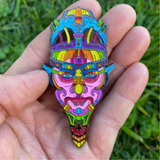DMT art psychedelic enamel pin by Ayjay