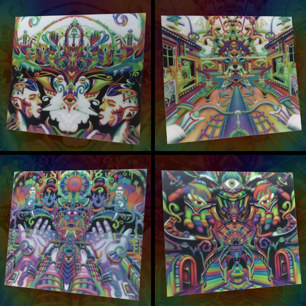 Psychedelic Art Lenticulars - 5 x Art Prints - Ayjay Art 