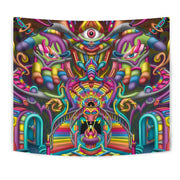 Psychedelic DMT wall art tapestry by Ayjay