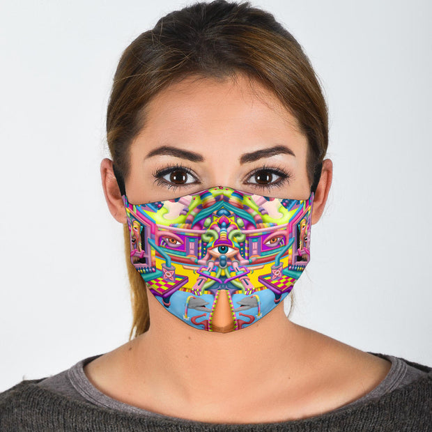 LSD Lysergic Revelation Psychedelic Face Mask by Ayjay