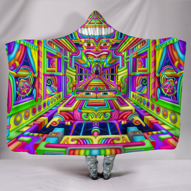 Cosmic Corridors - Hooded Blanket