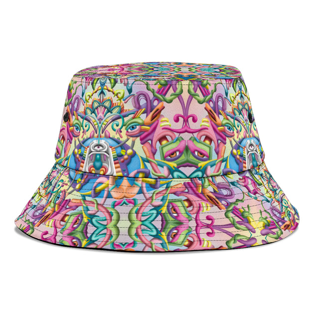 Psychedelic DMT art Bucket Hat by Ayjay