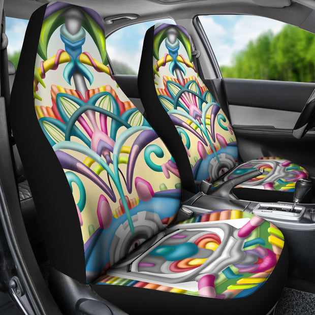 Psychedelic DMT art Car seat covers by Ayjay