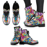 Psychedelic DMT art Vegan Boots by Ayjay
