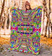 Psychedelic DMT art Blanket by Ayjay