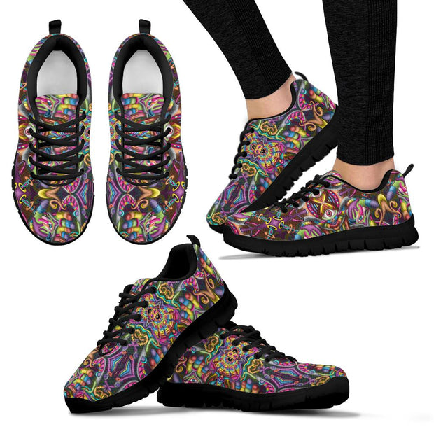 Psychedelic DMT art Sneakers by Ayjay