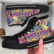 LSD Lysergic Revelation Psychedelic Art hightop shoes by Ayjay