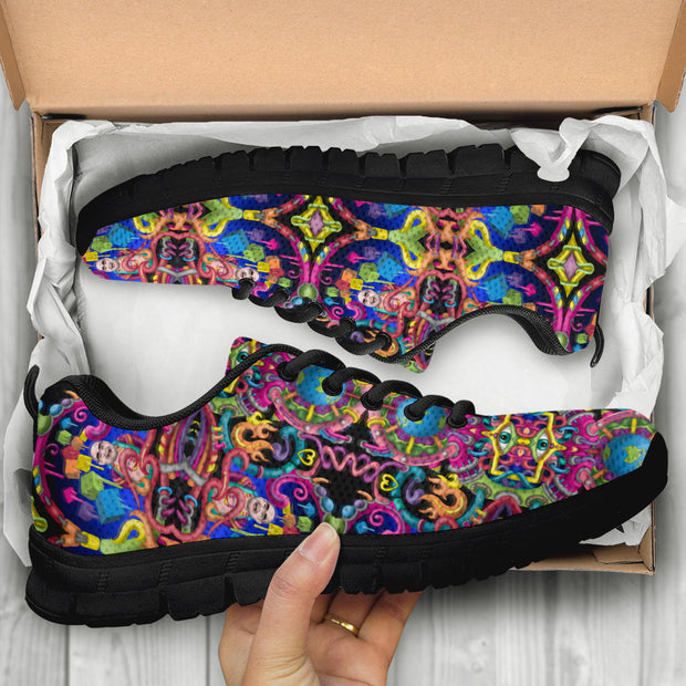 Psychedelic DMT art Sneakers by Ayjay