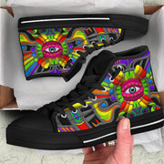 Rainbow Chasers Psychedelic High Top Shoes by Ayjay